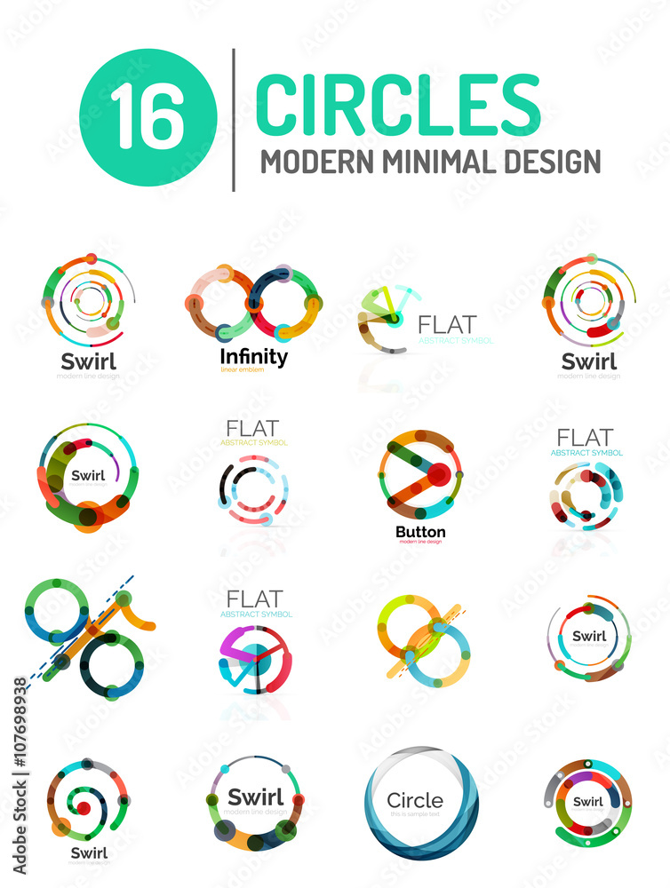 Set of various circle logos Set of various circle logos