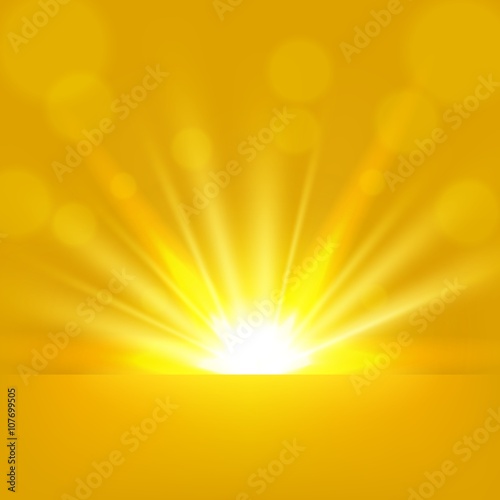 Yellow Rays rising background