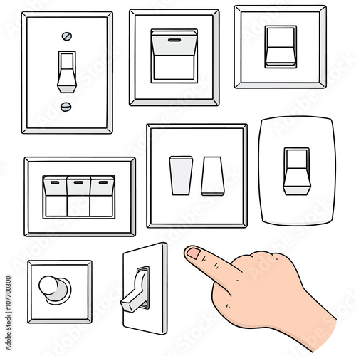 vector set of electric switch