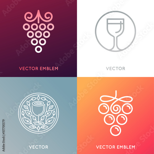 Vector set of logo design templates and emblems