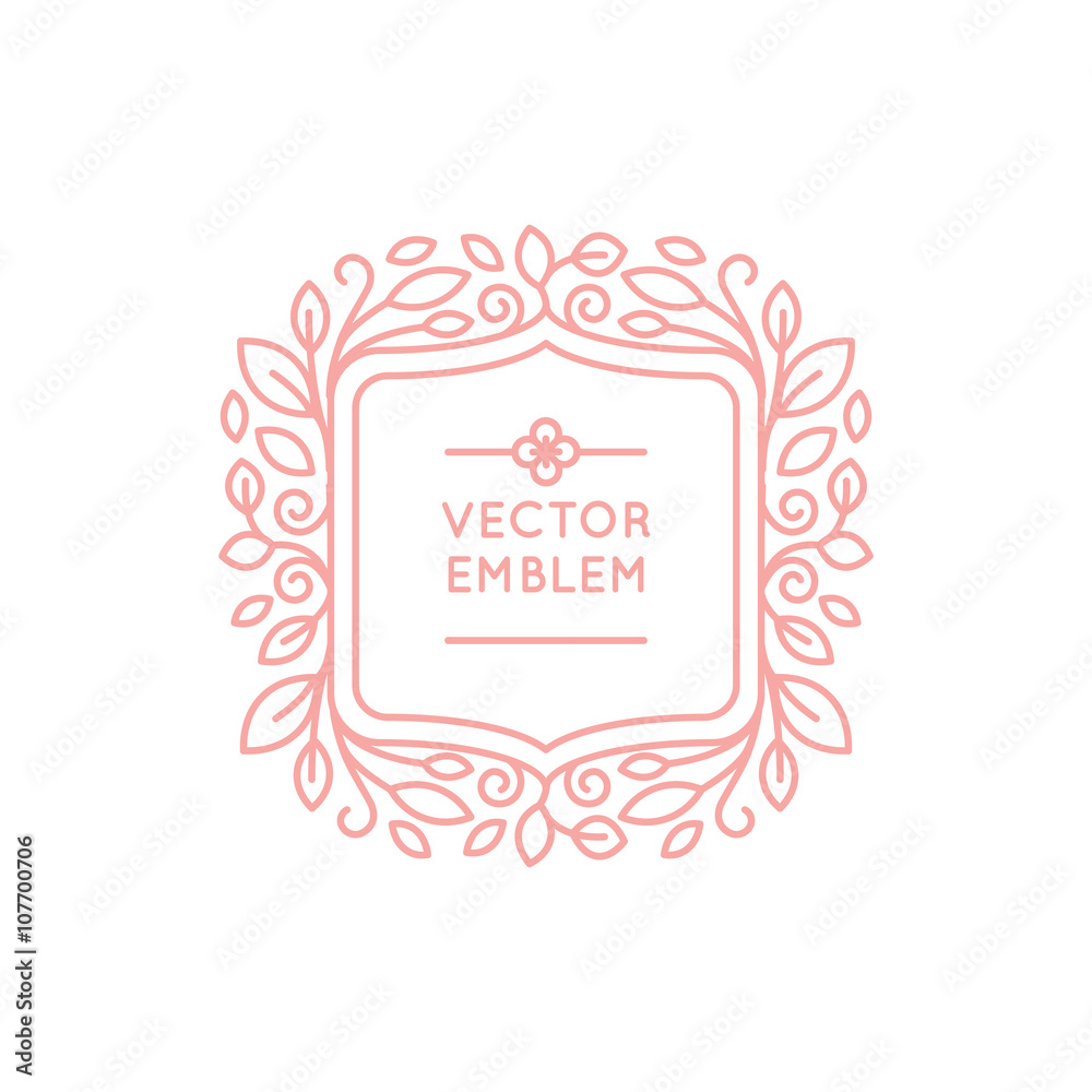 Vector wedding invitation design template with space for text