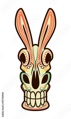 El Burro Dia de los Muertos Donkey Skull