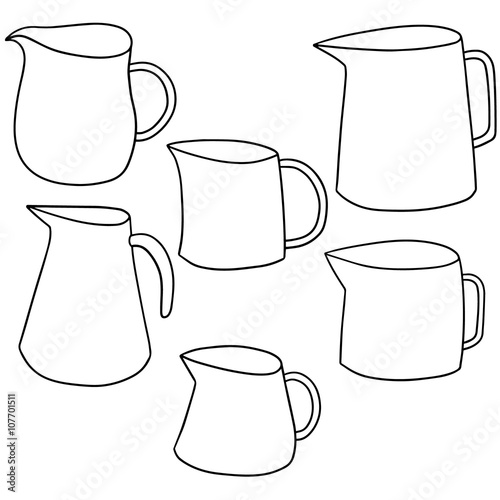 vector set of jug