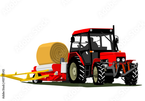 tractor straw bale