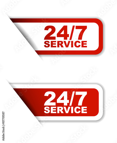 red set vector paper stickers 24/7 service