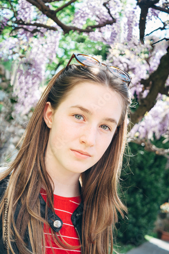 Portrait of teen girl outdoor