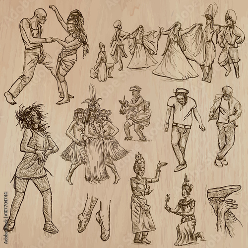 Dancers - Hand drawn vector pack
