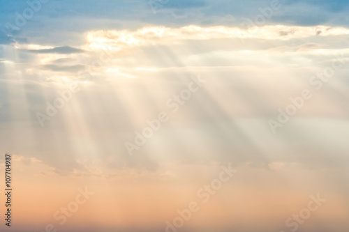 Rays of the sun on a background of clouds © HaiGala