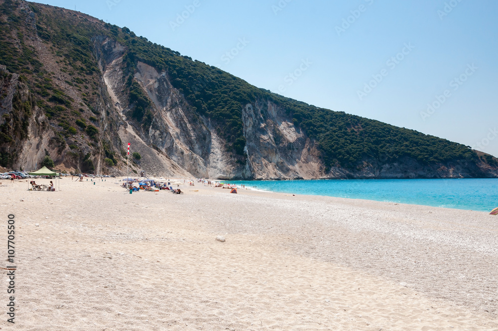 Fototapeta premium Beautiful Myrtos beach on Kefalonia Island