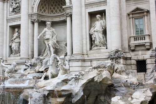 Famous lucky fountain di Trevi in Rome  Italy