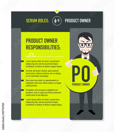 Scrum roles - Product owner responsibilities template in scrum development process