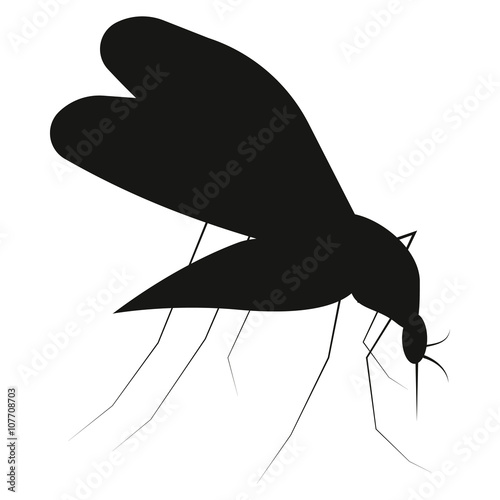 Mosquito silhouette. Set icon