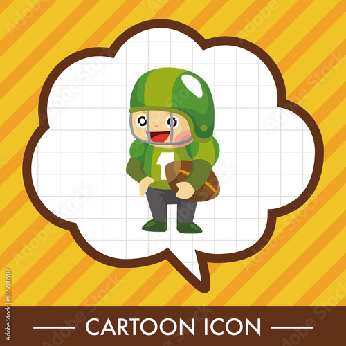 football player theme elements