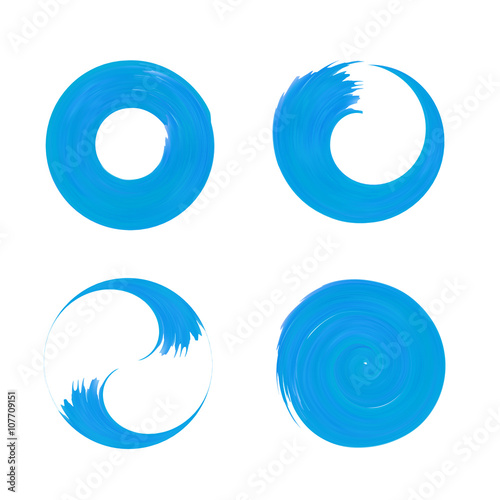 Blue Round Elements