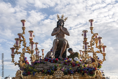 Cristo de las Penas de la hermandad de la Estrella, Semana Santa de Sevilla  Stock Photo | Adobe Stock