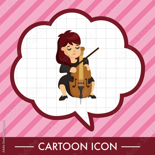 character musician cellist theme elements