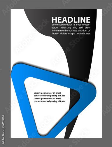 flyer, brochure or magazine cover template

