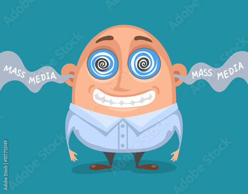 Person hypnotized by mass media