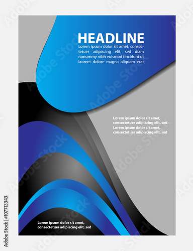 flyer and magazine cover template with orange color
