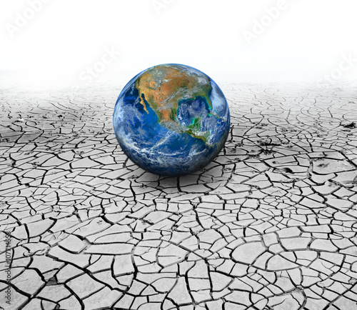 The earth on dry ground. Elements of this image furnished by NAS