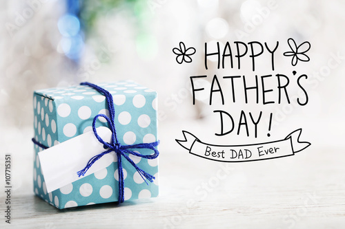 Happy Fathers Day message with gift box