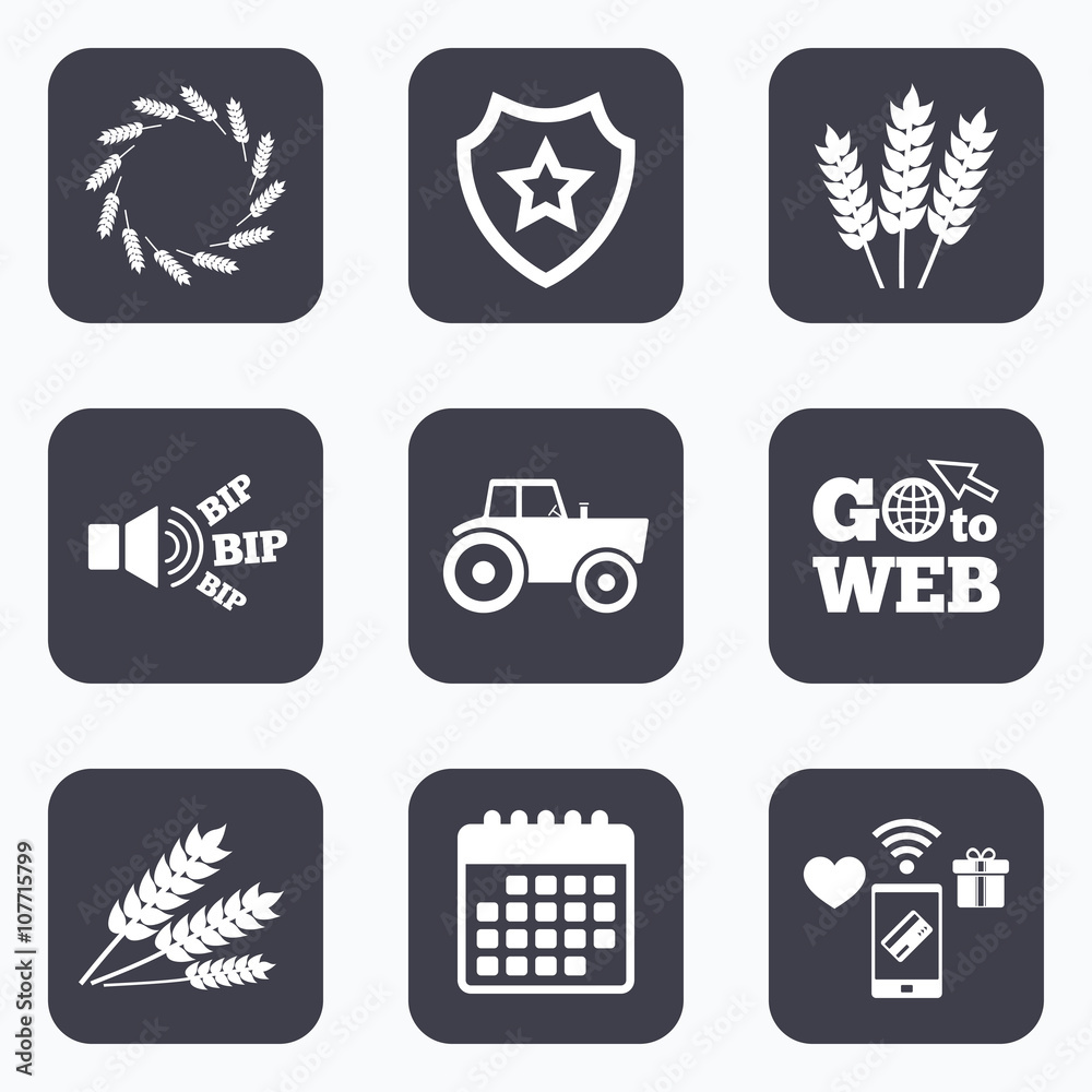 Agricultural icons. Wheat corn or Gluten free. Agricultural icons. Wheat corn or Gluten free.