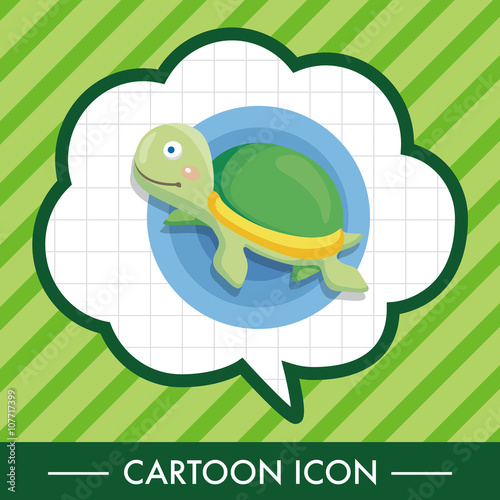 sea animal turtle cartoon theme elements