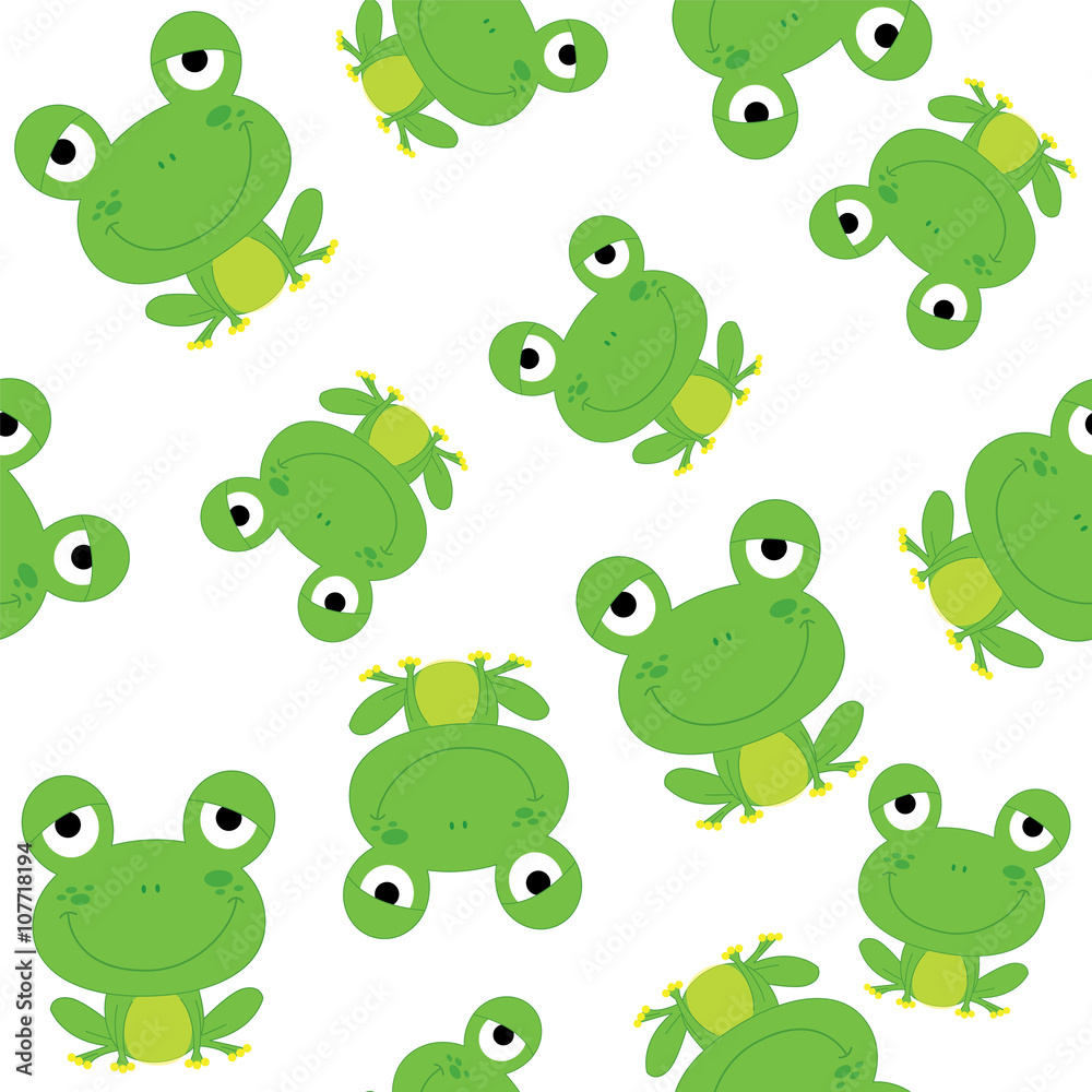 Seamless pattern background with frog design Seamless pattern background with frog design