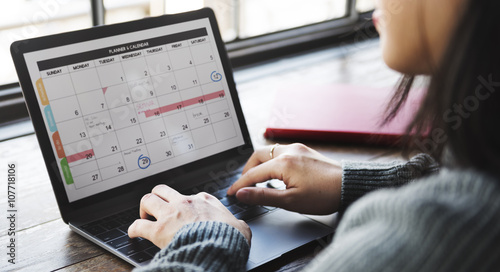 Obraz na plátne Planner Organizer Date Events Schedule Concept
