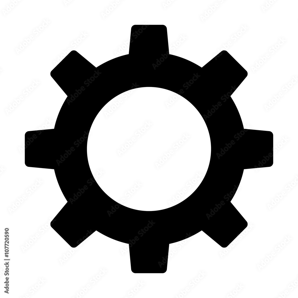 Settings gear / gear cog flat icon for apps and websites Settings gear / gear cog flat icon for apps and websites