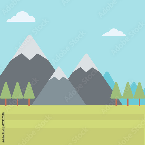 Background of mountain landscape.