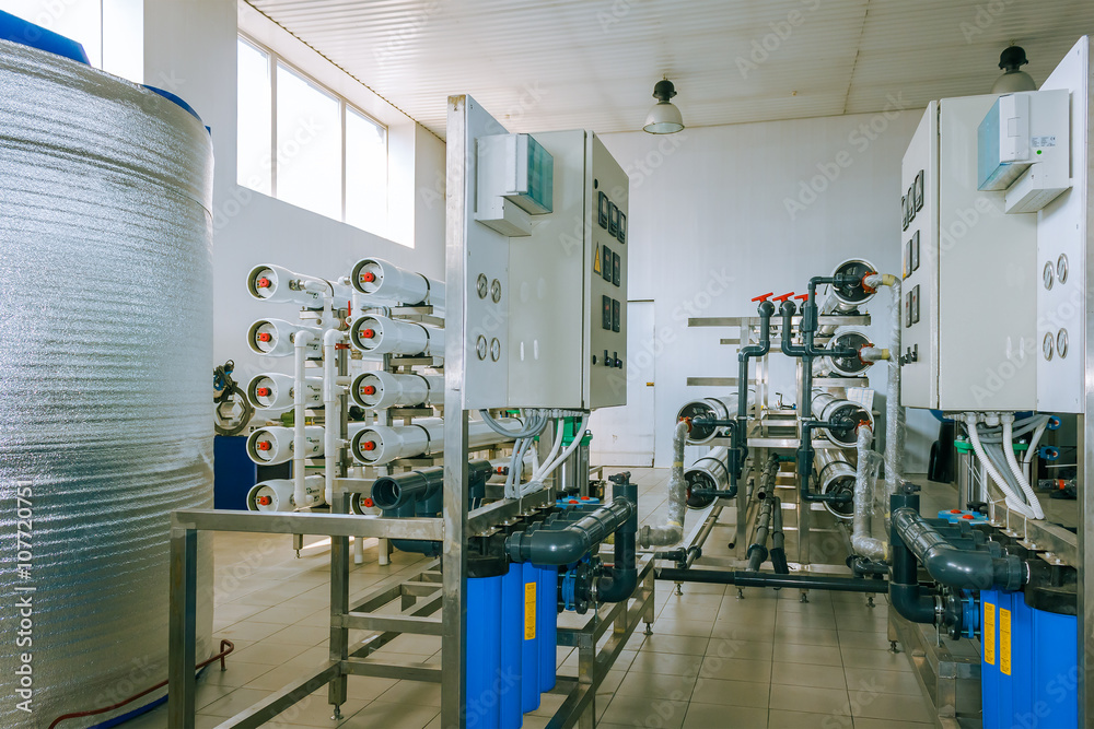 Fototapeta premium installation of industrial membrane devices