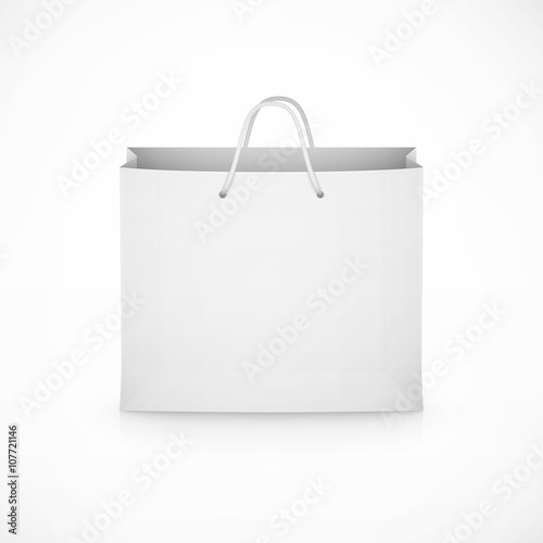 shopping paper bag on white background