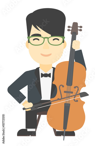 Man playing cello.