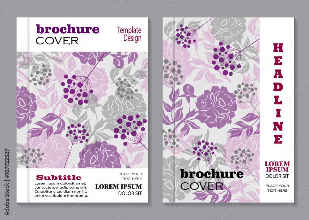 Floral brochure cover design 