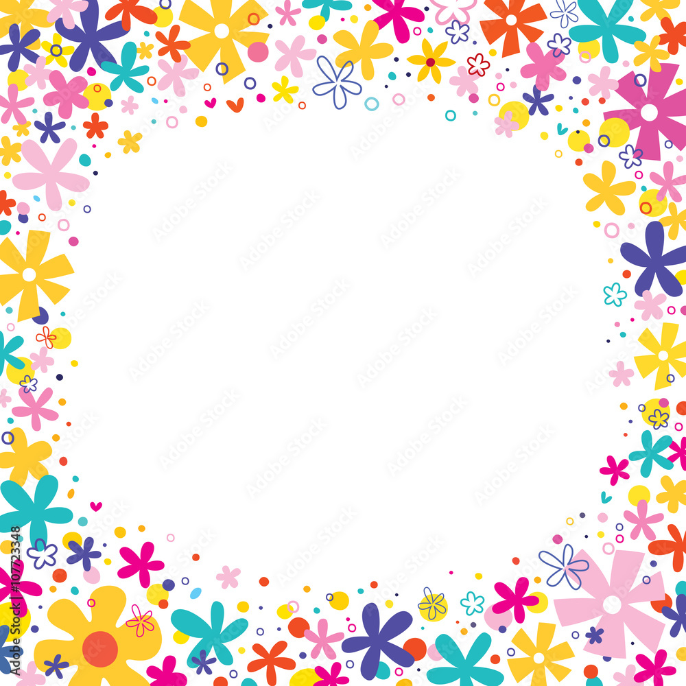 flowers border frame nature design elements