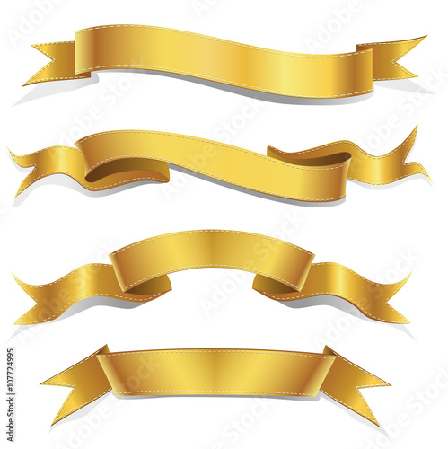 Gold  ribbons Set,  Banners 
