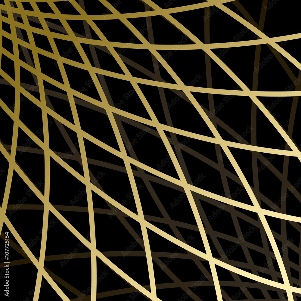 black background with gold grid - vector black background with gold grid - vector