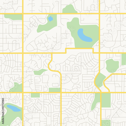 vector streets of a city - map