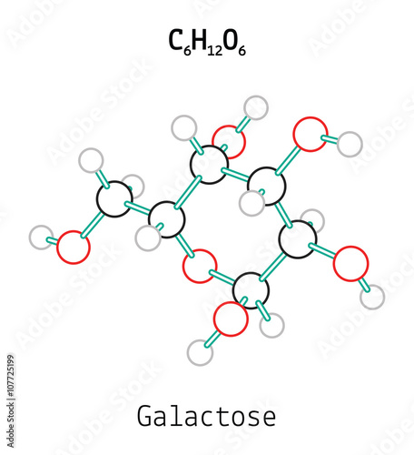 C6H12O6 Galactose molecule