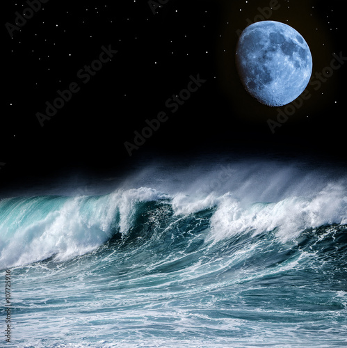 Fototapeta Naklejka Na Ścianę i Meble -  big sea wave