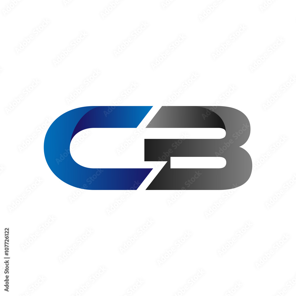 Modern Simple Initial Logo Vector Blue Grey cb Modern Simple Initial Logo Vector Blue Grey cb