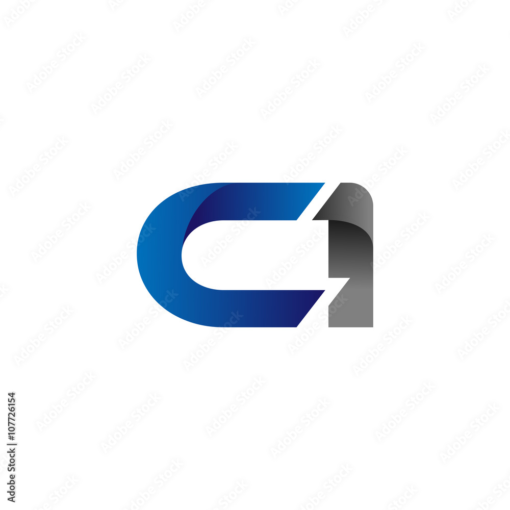 Modern Simple Initial Logo Vector Blue Grey ci Modern Simple Initial Logo Vector Blue Grey ci