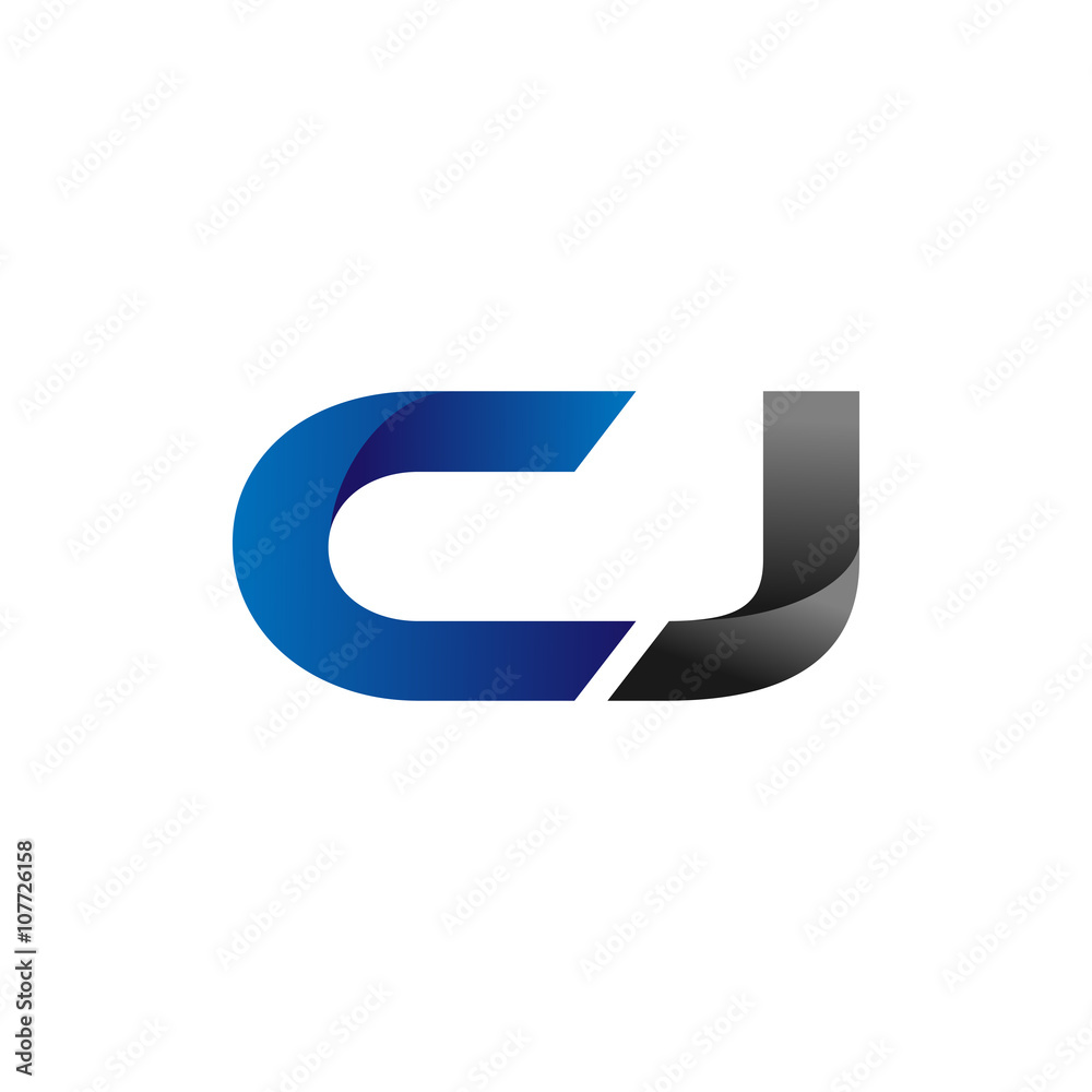Modern Simple Initial Logo Vector Blue Grey cj Modern Simple Initial Logo Vector Blue Grey cj