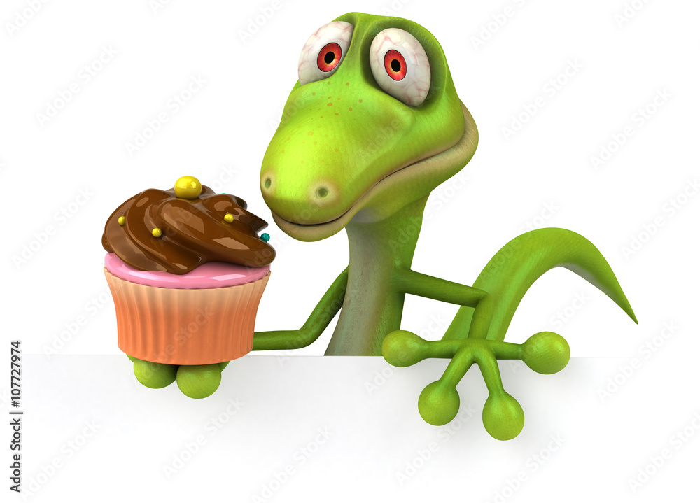 Naklejka premium Fun lizard