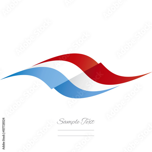 Free Download Abstract Luxembourg flag ribbon logo white background - GFXLoad