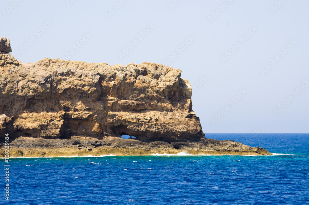 Cliffs near famous Balos beach, Crete, Greece