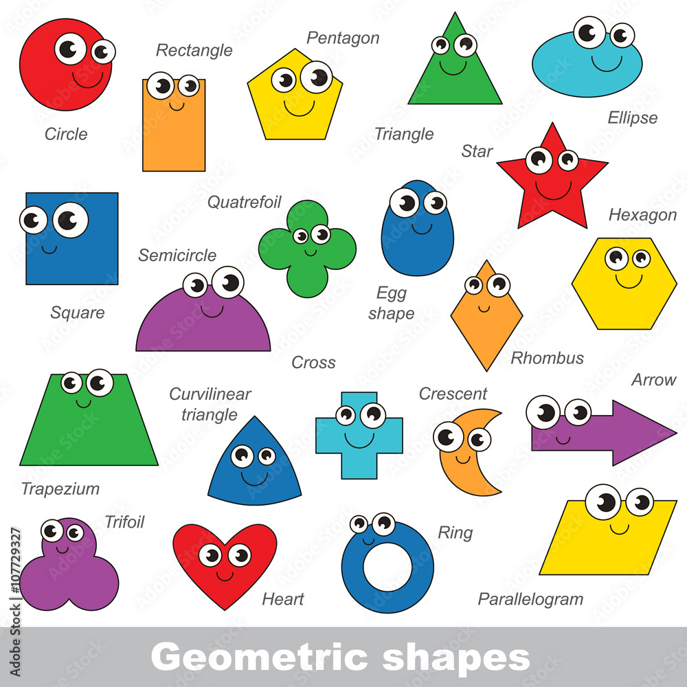 Geometric shapes set vector de Stock Adobe Stock