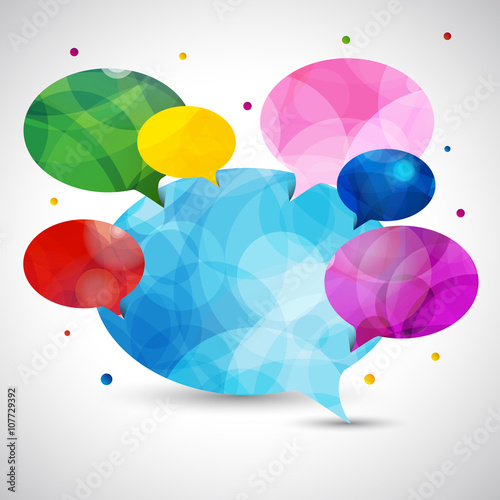 speech bubbles communication, social
