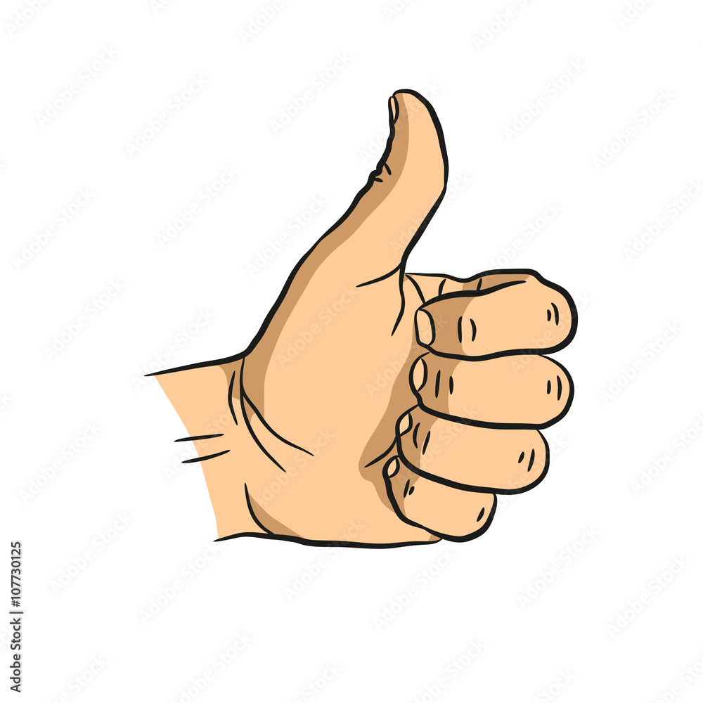 Gesture thumb up